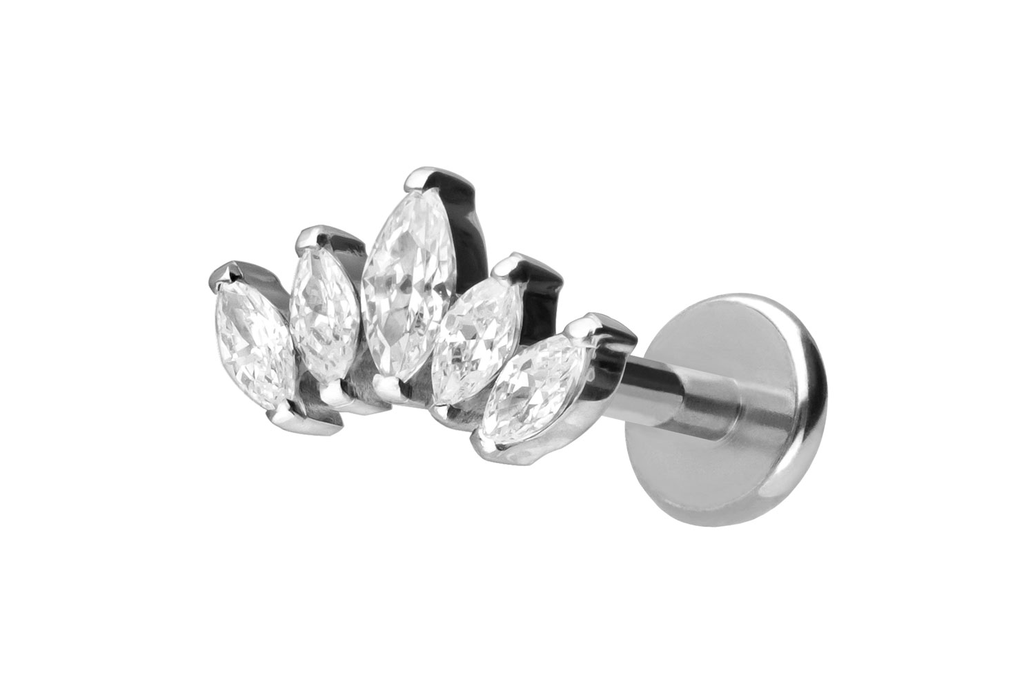 Titan Labret mit Push Fit LOTUSBLÜTE